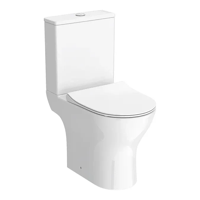 Alps Modern Rimless Short Projection Toilet + Soft Closing Seat - Image 7