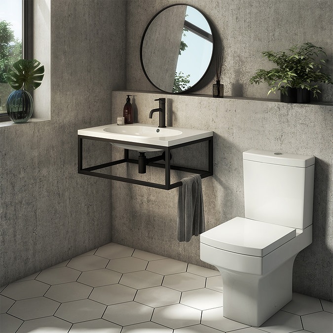 Arezzo Square Close Coupled Toilet + Soft Close Seat - Image 3
