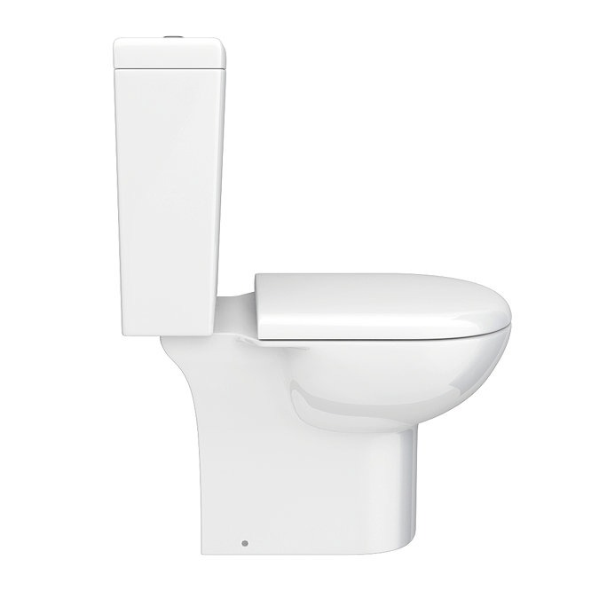 Vienna Short Projection Cloakroom Toilet with Seat - Image 4