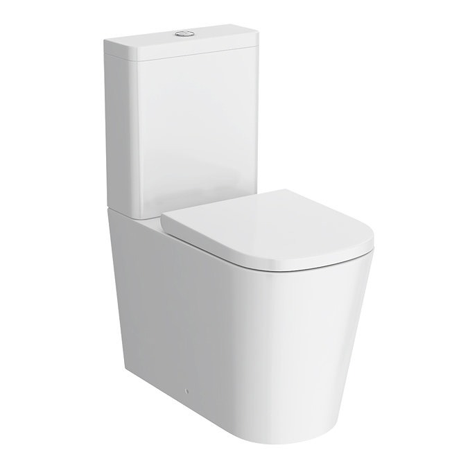 Arezzo Square Short Projection BTW Close Coupled Rimless Toilet