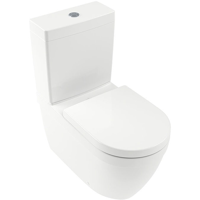 Villeroy and Boch Architectura Rimless Close Coupled Toilet (Side/Rear Entry Water Inlet) + Seat - Image 2