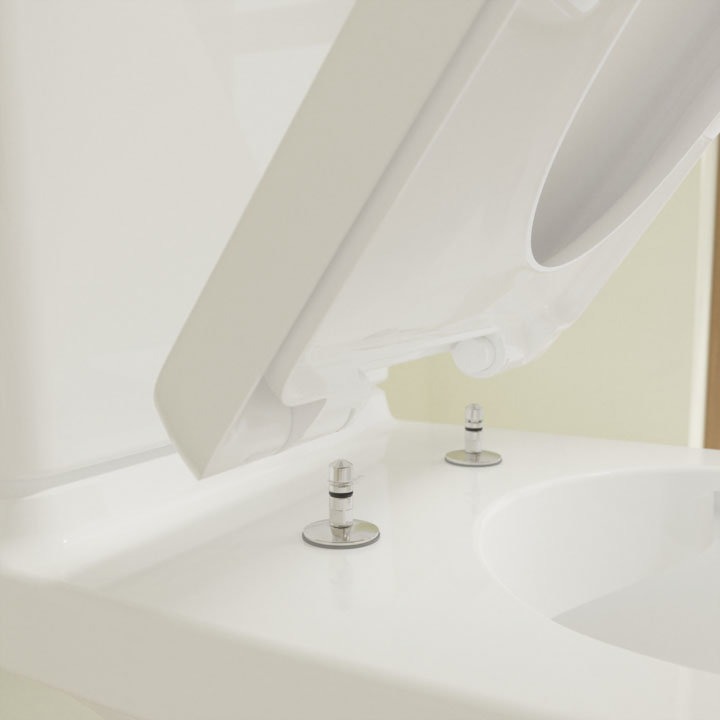 Villeroy and Boch O.novo Close Coupled Toilet (Side/Rear Entry Water Inlet) + Soft Close Seat - Image 3
