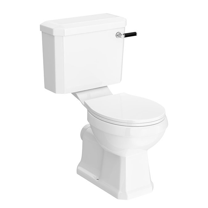 Arezzo Traditional Toilet with Chrome + Matt Black Lever