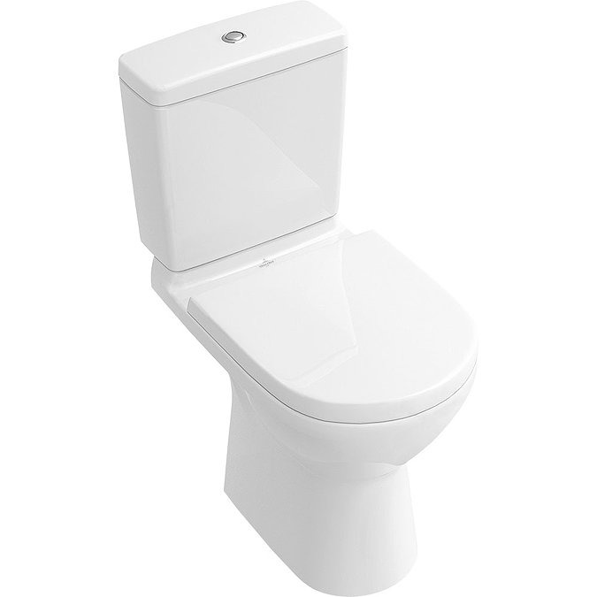 Villeroy and Boch O.novo Close Coupled Toilet (Bottom Entry Water Inlet) + Soft Close Seat - Image 4