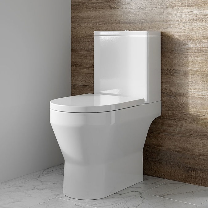 Britton Bathrooms Curve2 Rimless Close Coupled Toilet + Soft Close Seat - Image 4