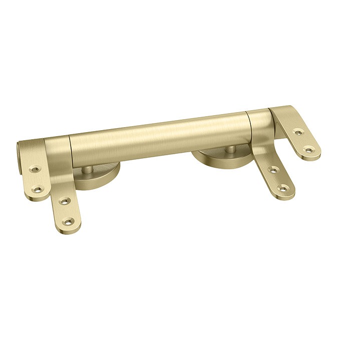 Trafalgar Close Coupled Traditional Toilet – White Ceramic WC with Brushed Brass Flush & Soft Close Seat - Image 2