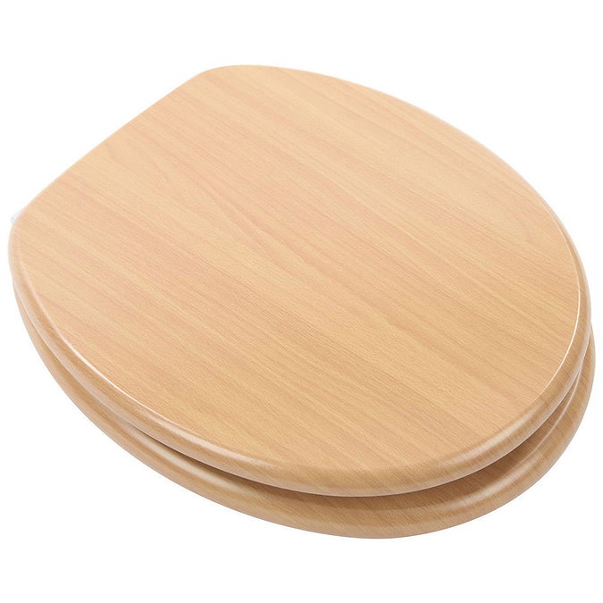 Winchester Close Coupled Traditional Toilet with Beech Toilet Seat - Image 5