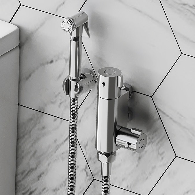 Arezzo BTW Close Coupled Toilet with Douche Kit and Soft Close Seat - Image 5