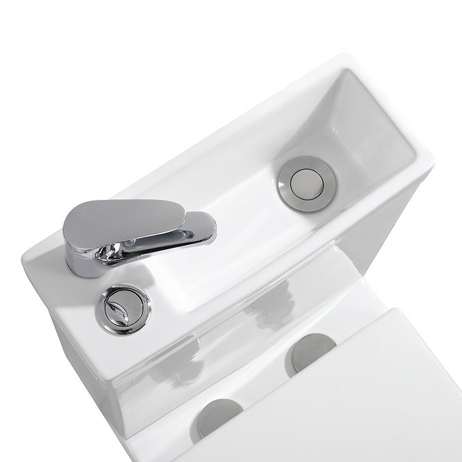 Arezzo Space Saving Combined Two-In-One Wash Basin + Rimless Toilet - Image 5