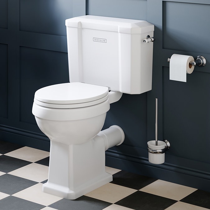 Trafalgar Close Coupled Toilet with Soft Close Seat – Traditional Ceramic WC