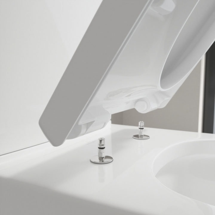 Villeroy and Boch Architectura Rimless Close Coupled Toilet (Side/Rear Entry Water Inlet) + Seat - Image 5