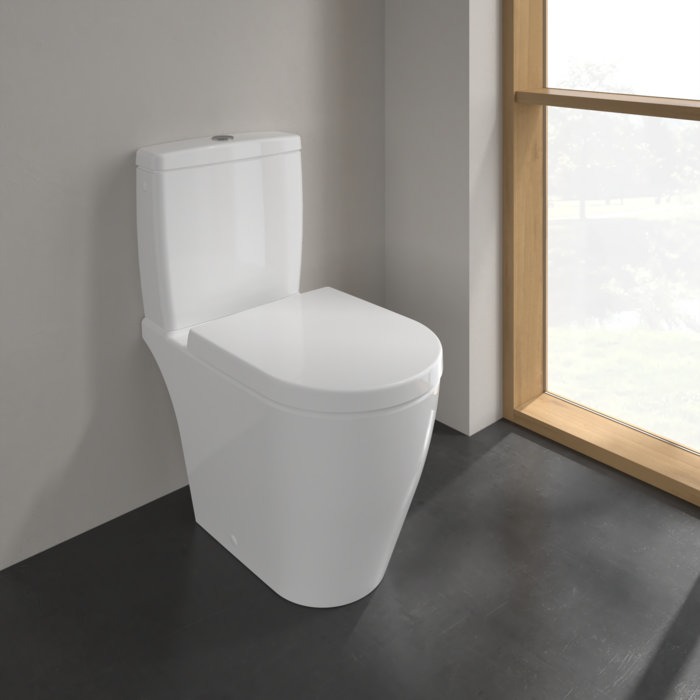 Villeroy and Boch Avento Rimless Close Coupled Toilet (Bottom Entry Water Inlet) + Seat - Image 3