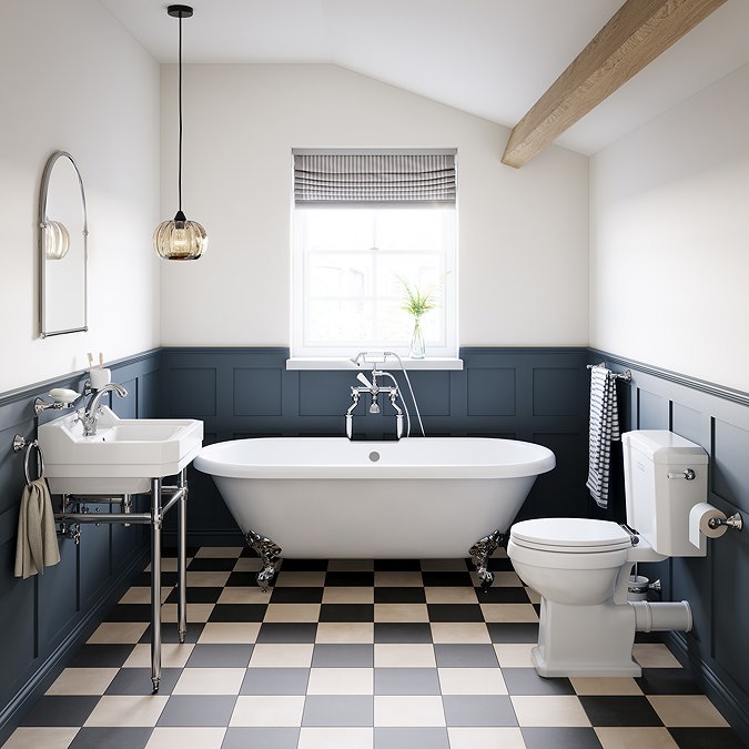 Trafalgar Close Coupled Toilet with Soft Close Seat – Traditional Ceramic WC - Image 5