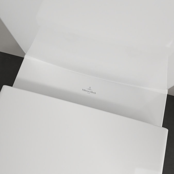 Villeroy and Boch Subway 2.0 DirectFlush Rimless BTW Close Coupled Toilet (Side/Rear Entry Water Inlet) + Soft Close Seat - Image 6