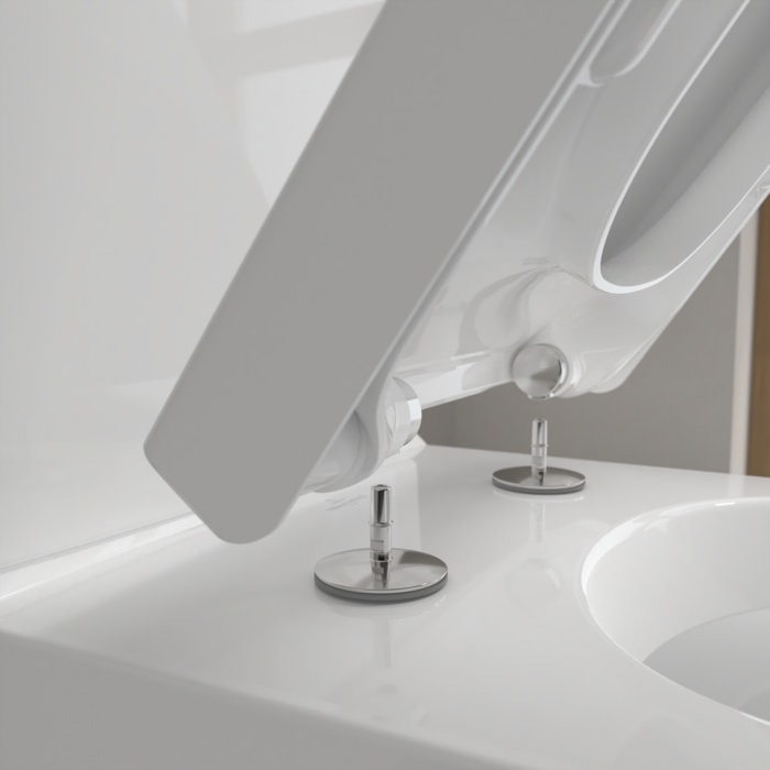 Villeroy and Boch Subway 2.0 DirectFlush Rimless BTW Close Coupled Toilet (Side/Rear Entry Water Inlet) + Soft Close Seat - Image 7