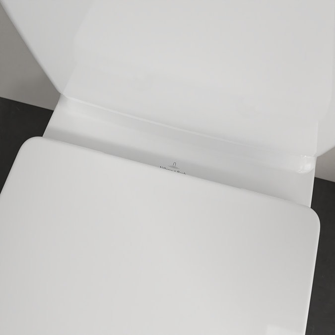 Villeroy and Boch Subway 2.0 DirectFlush Rimless BTW Close Coupled Toilet (Bottom Entry Water Inlet) + Soft Close Seat - Image 5