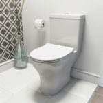 Orion Round Compact Close Coupled Toilet with Luxury Slim Soft Close Seat