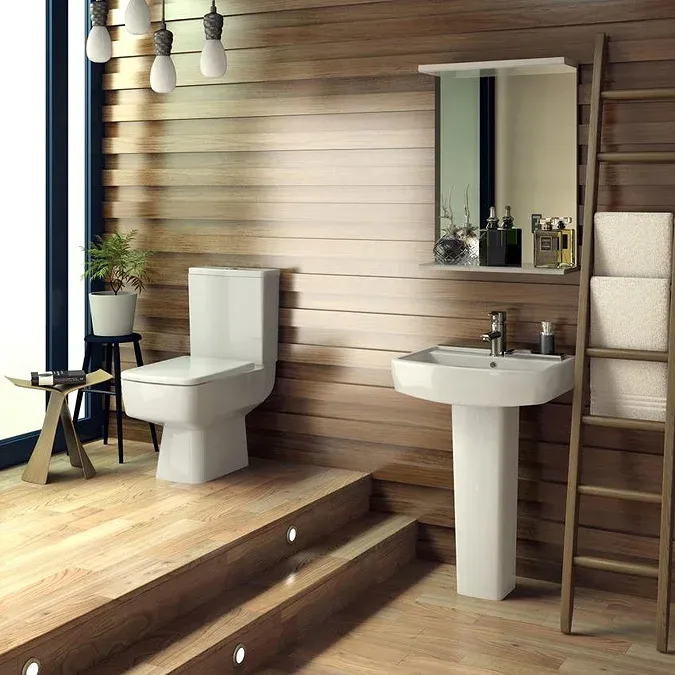Bliss Close Coupled Square Toilet + Soft Close Seat - Image 4