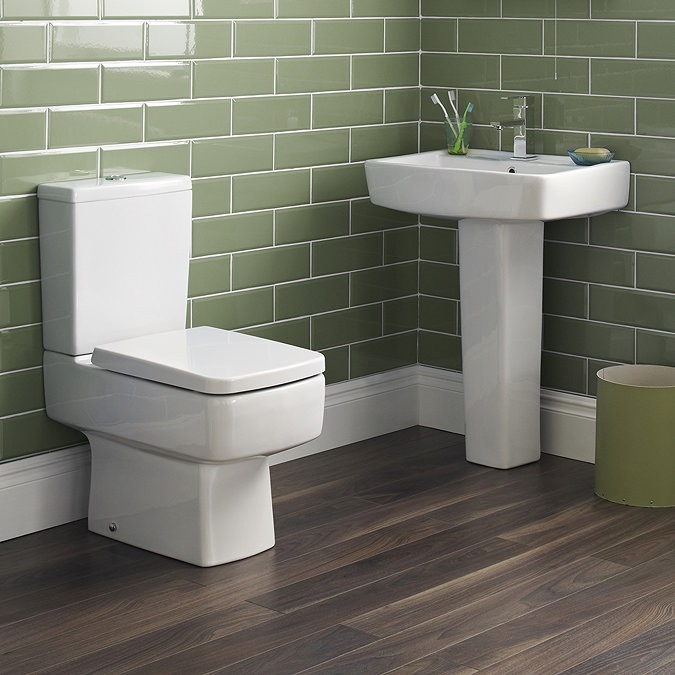 Bliss Close Coupled Square Toilet + Soft Close Seat - Image 3