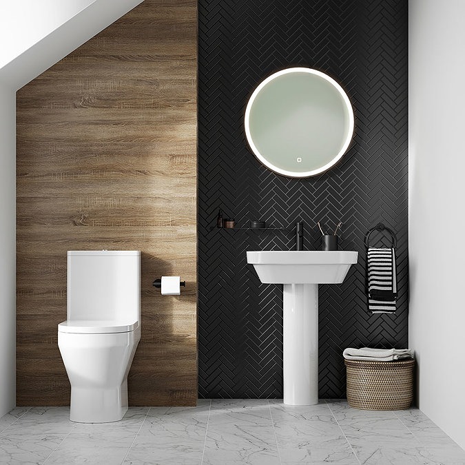 Britton Bathrooms Curve2 Rimless Close Coupled Back-to-Wall Toilet + Soft Close Seat - Image 3