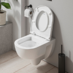 Duravit D-Code Rimless Wall Hung Toilet with Soft Close Seat