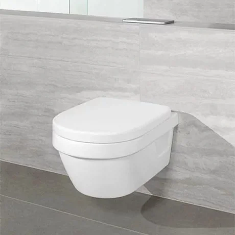 Villeroy and Boch Architectura DirectFlush Rimless Wall Hung Toilet + Soft Close Seat - Image 4
