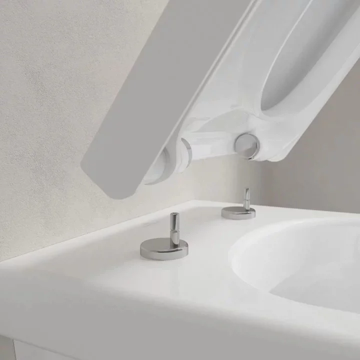 Villeroy and Boch Architectura DirectFlush Rimless Wall Hung Toilet + Soft Close Seat - Image 6