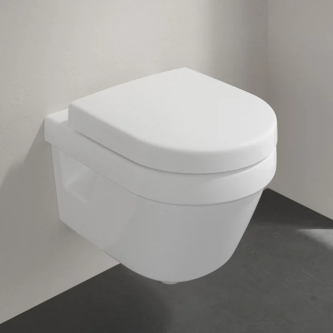 Villeroy and Boch Architectura DirectFlush Rimless Wall Hung Toilet + Soft Close Seat