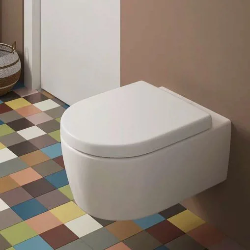 Villeroy and Boch Avento DirectFlush Rimless Wall Hung Toilet w/ Soft Close Seat - Image 4