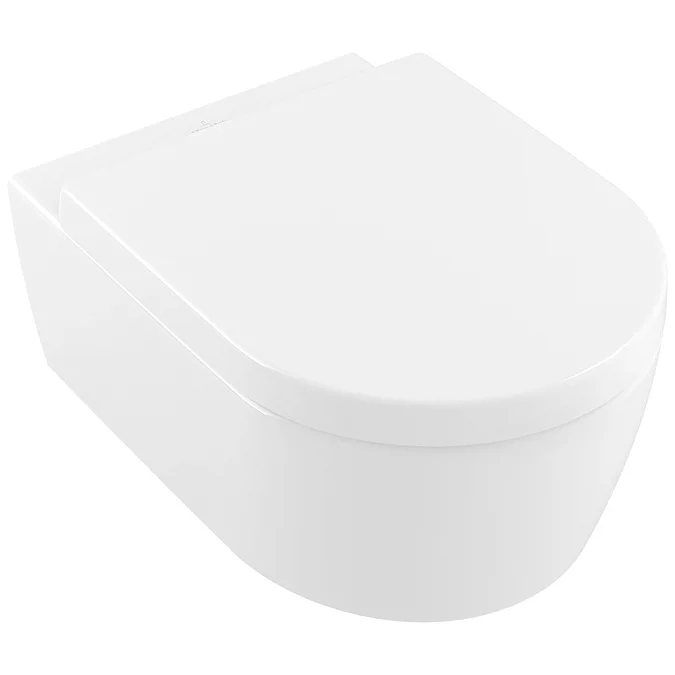 Villeroy and Boch Avento DirectFlush Rimless Wall Hung Toilet w/ Soft Close Seat - Image 5