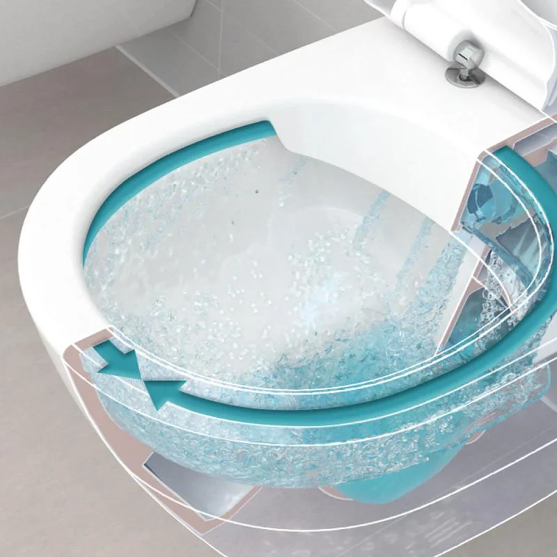 Villeroy and Boch O.novo DirectFlush Rimless Wall Hung Toilet + Soft Close Seat - Image 3