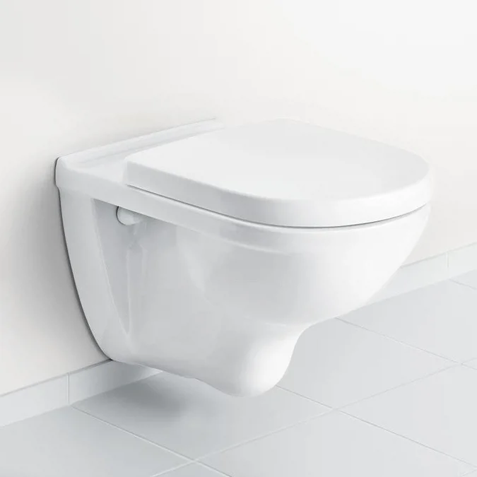 Villeroy and Boch O.novo DirectFlush Rimless Wall Hung Toilet w/ Soft Close Seat