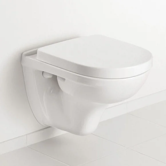 Villeroy and Boch O.novo Compact Wall Hung Toilet + Soft Close Seat - Image 3