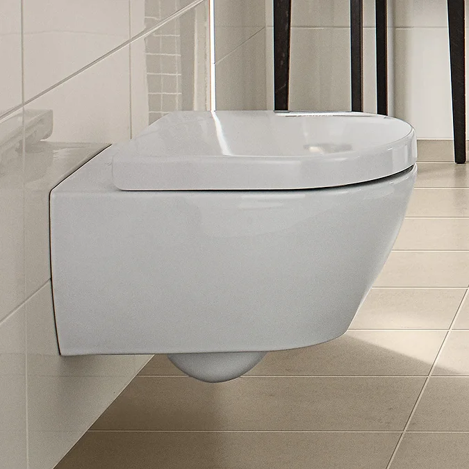 Villeroy and Boch Subway 2.0 DirectFlush Rimless Wall Hung Toilet + Soft Close Seat - Image 4