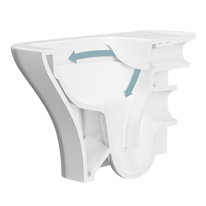 VitrA Evi Square Wall Hung Rimless Toilet with Soft-Close Seat - Image 4