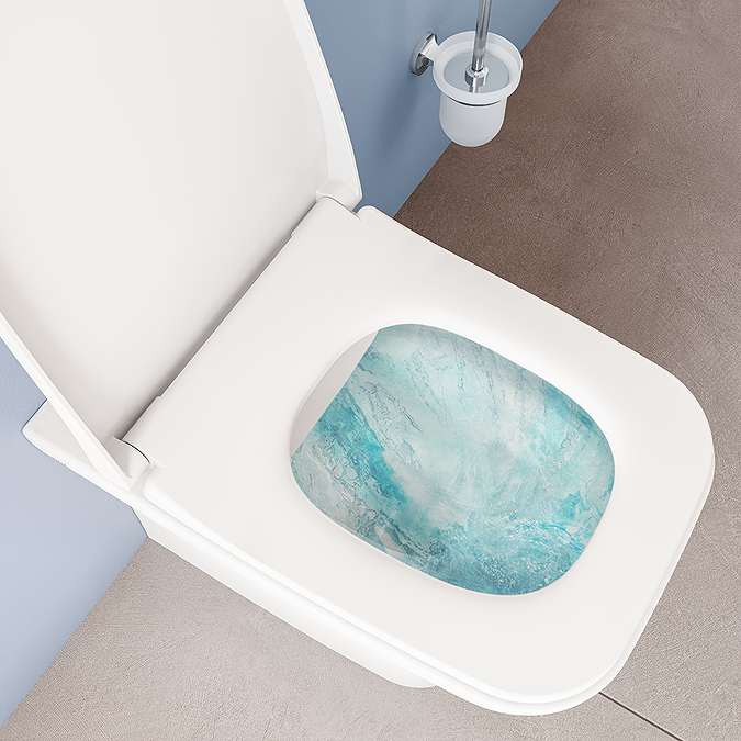 VitrA Evi Square Rimless Back-to-Wall Toilet with Soft-Close Seat - Image 2