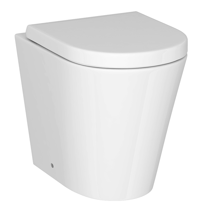 Arezzo Back to Wall Toilet (incl. Seat with Matt Black Hinges) - Image 3