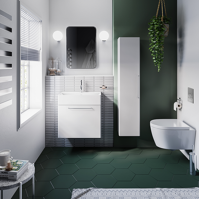 Arezzo Compact Top/Front Flush Toilet Frame with Chrome Flush - Round Buttons - Image 4