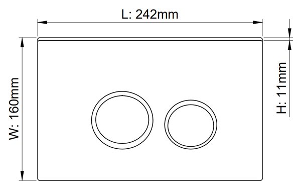 Arezzo Compact Top/Front Flush Toilet Frame with Matt Black & Brushed Brass Flush - Round Buttons - Image 7