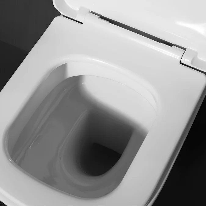 Arezzo Square Short Projection BTW Rimless Toilet + Soft Close Seat - Image 4