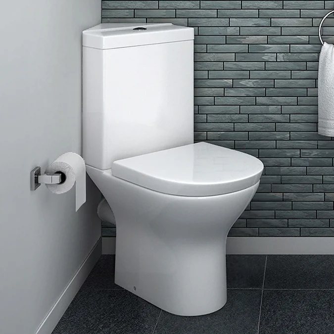 Orion Modern Corner Toilet + Soft Close Seat