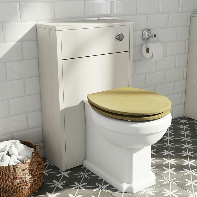 Orchard Dulwich Stone Ivory 500mm Slimline Back to Wall Toilet Unit - Image 2