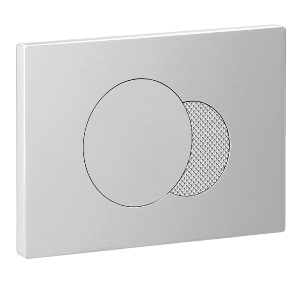 Foundry Toilet Cistern Frame with Knurled Detail Brushed Chrome Flush ...