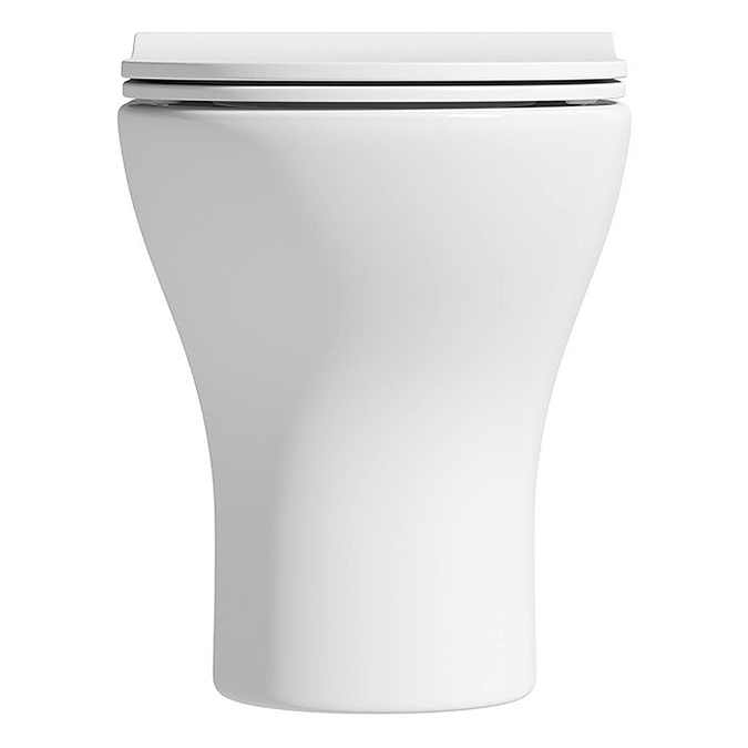Orchard Derwent Round Rimless Compact Back to Wall Toilet with Soft Close Slim Seat - Image 5