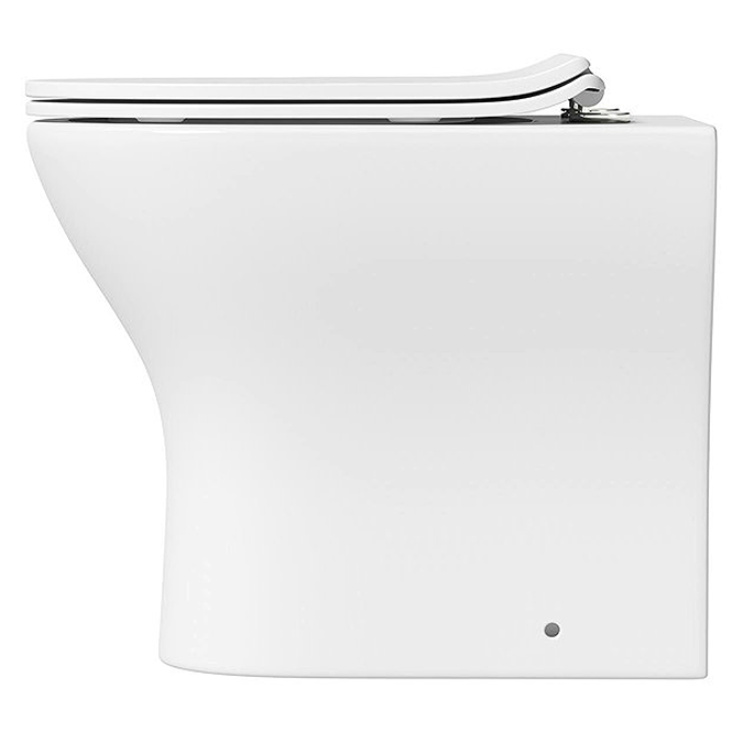 Orchard Derwent Round Rimless Compact Back to Wall Toilet with Soft Close Slim Seat - Image 6