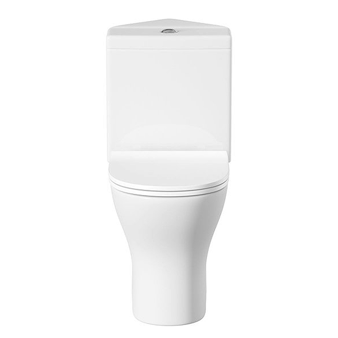 Orchard Derwent Round Compact Corner Close Coupled Toilet with Slimline Soft Close Toilet Seat - Image 5