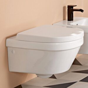 Villeroy and Boch Architectura DirectFlush Rimless Wall Hung Toilet + Soft Close Seat