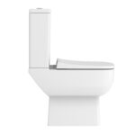 Metro Compact 555mm Rimless Close Coupled Toilet – Soft-Close Seat, Square Design