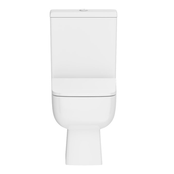 Metro Compact 555mm Rimless Close Coupled Toilet – Soft-Close Seat, Square Design - Image 3