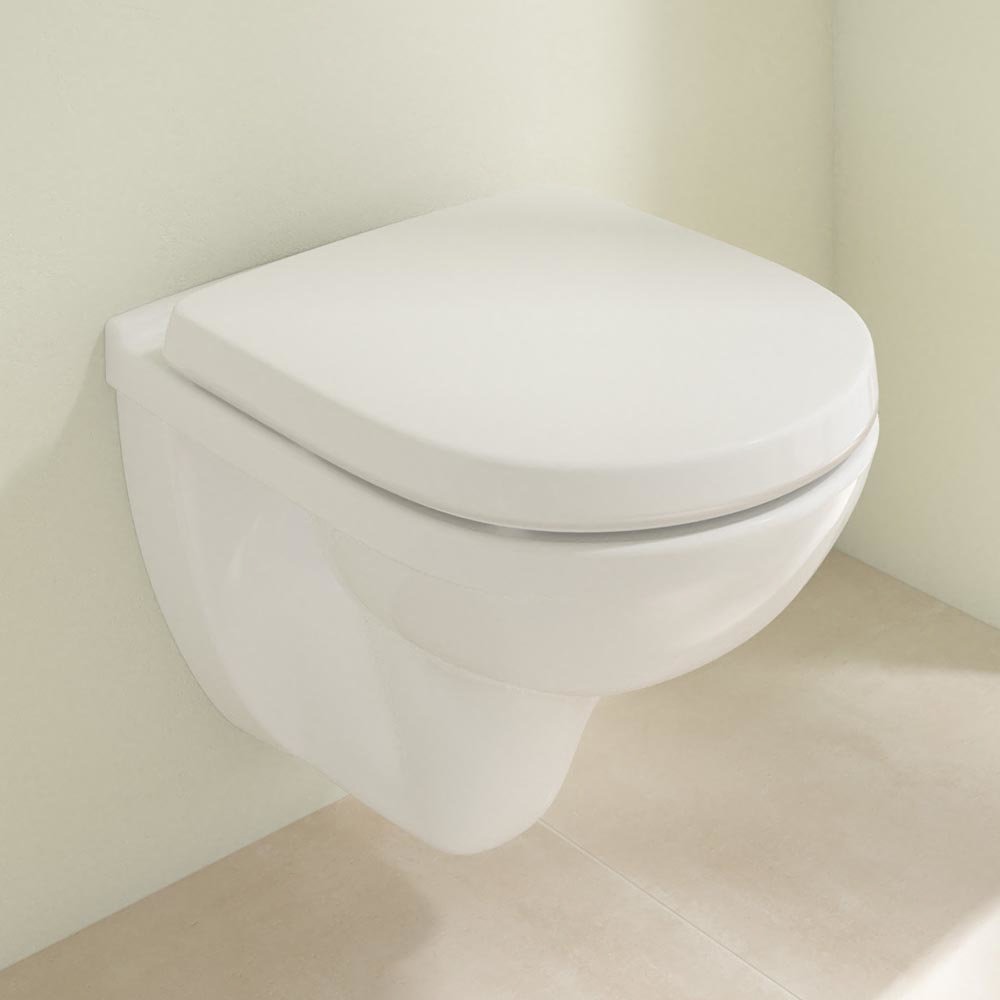 Villeroy and Boch O.novo Compact Wall Hung Toilet + Soft Close Seat - Image 3